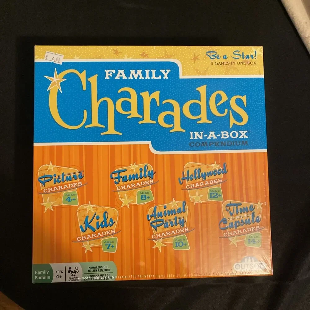 OUTSET Media Family Charades Inabox Compendium 11166 New, Sealed